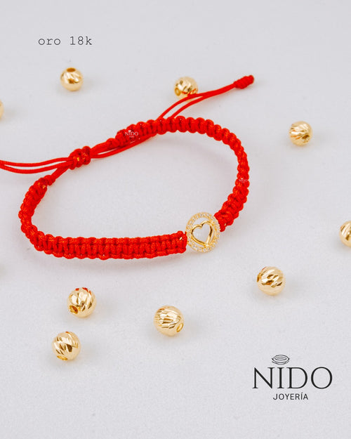 Herraje círculo y corazón circón peso 0,43 gramos