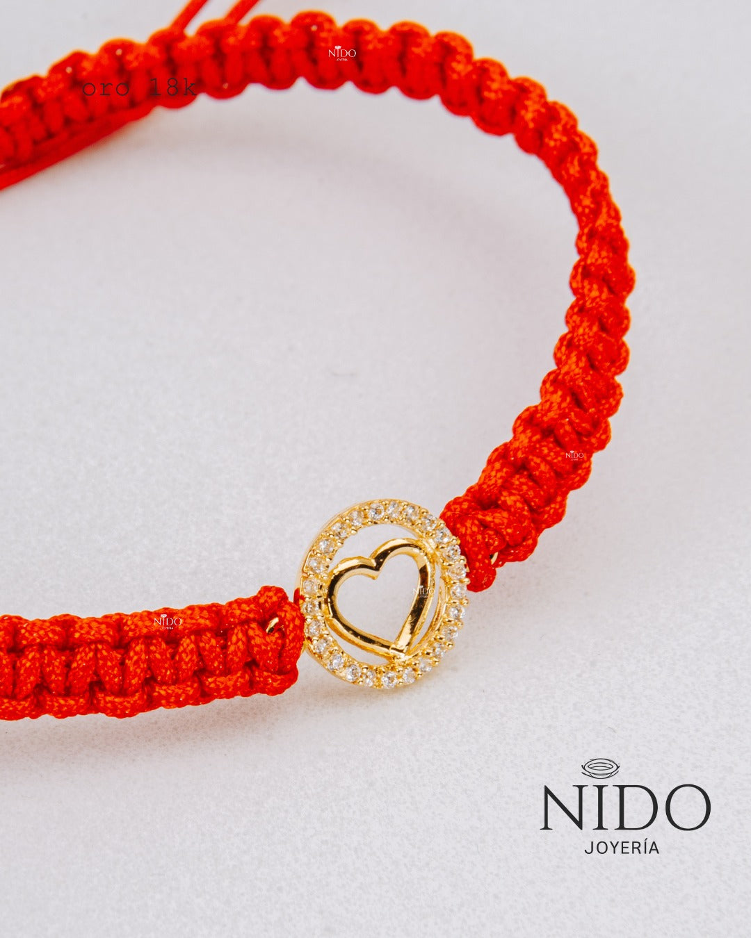 Herraje círculo y corazón circón peso 0,43 gramos