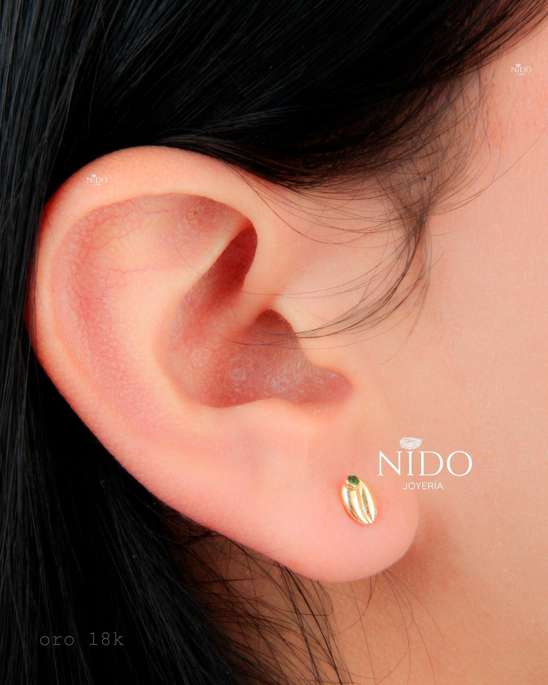 Topo grano de café pequeño peso 0,61 gramos 18k