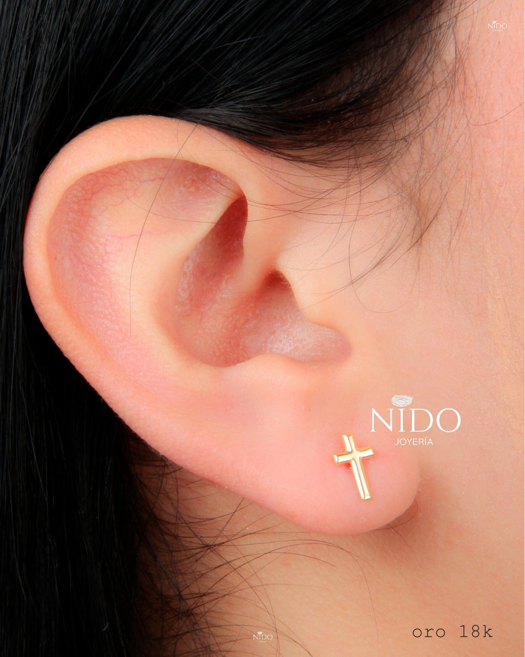 Topo Cruz mediano peso 0,54 gramos 18k