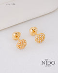 Topo redondo circones peso 1,05 gramos 18k