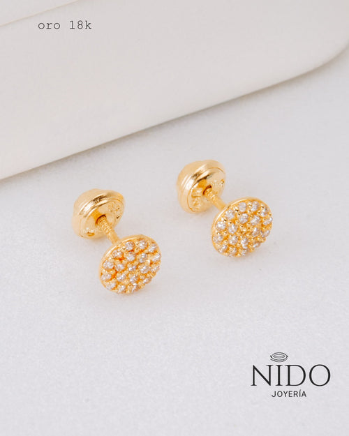 Topo redondo circones peso 1,05 gramos 18k