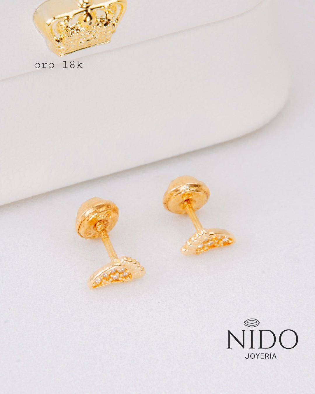 Topos pies bebé peso 0,76 gramos 18k