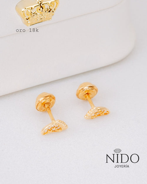 Topos pies bebé peso 0,76 gramos 18k