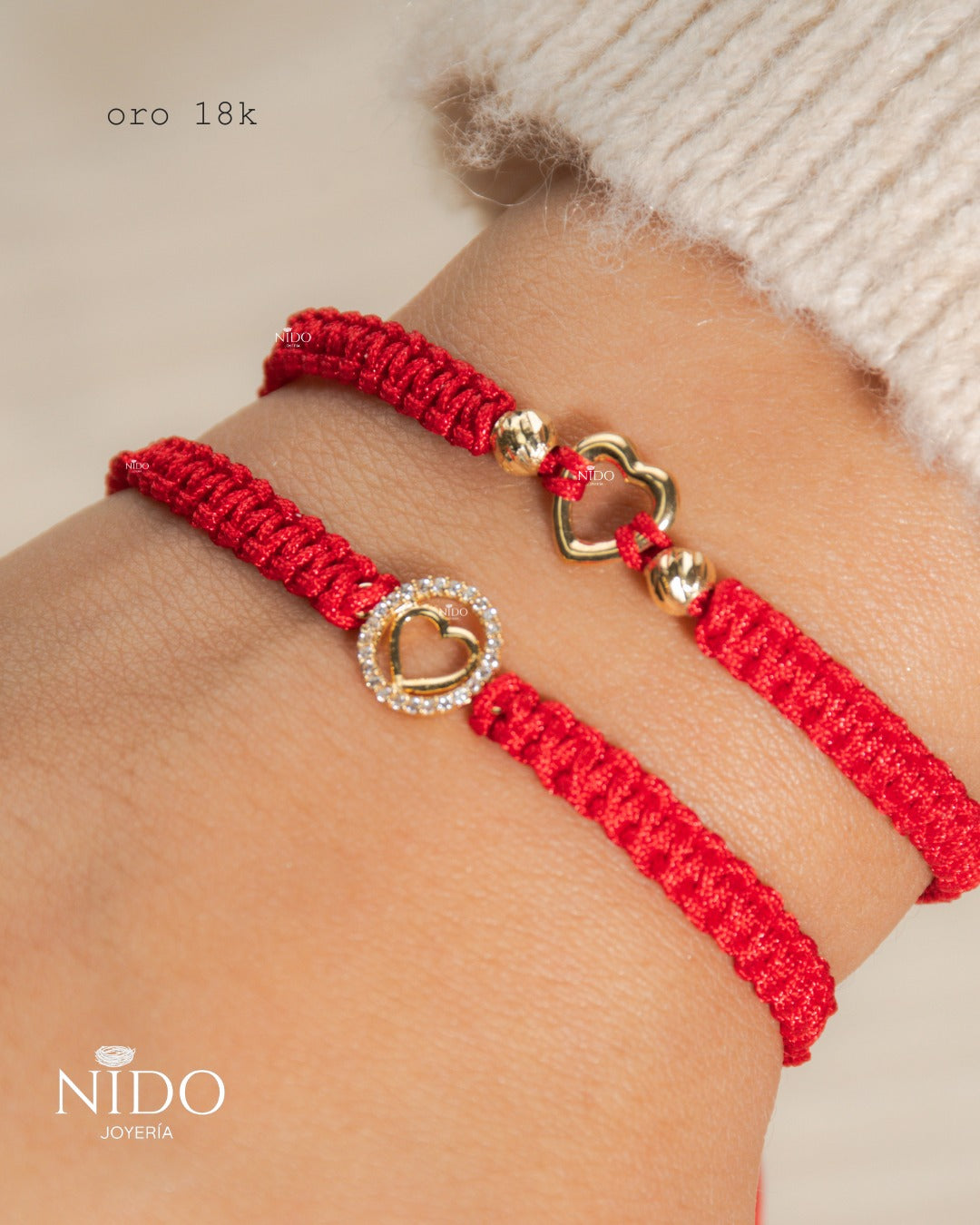 Herraje círculo y corazón circón peso 0,43 gramos