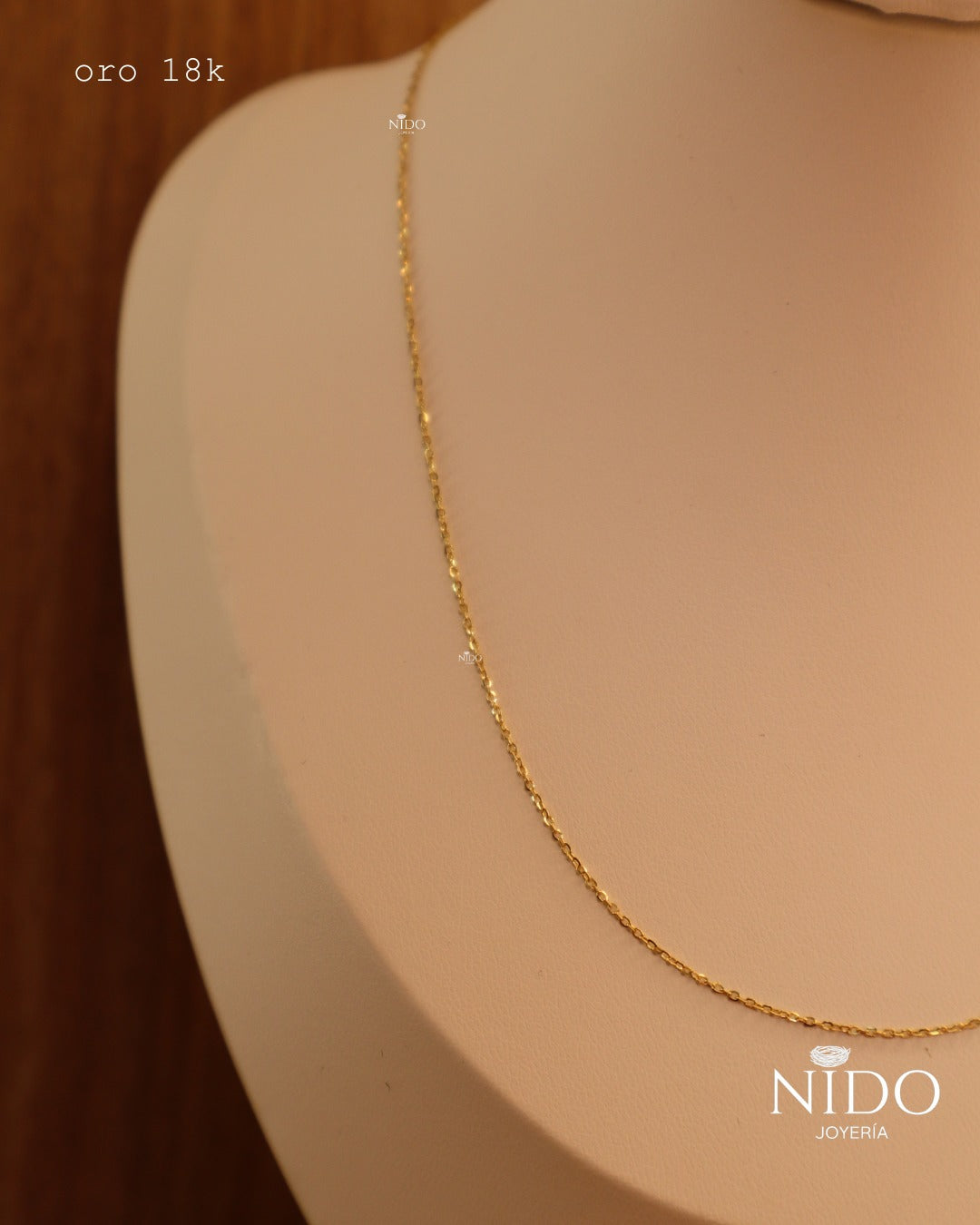 Cadena de oro italiano en tejido aro seguido 40 y 45 cm